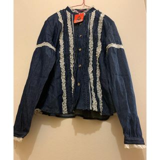 パーソンズ(PERSON'S)のused 90'S PERSON'S デッドストック♡デニム×レースブラウス(シャツ/ブラウス(長袖/七分))