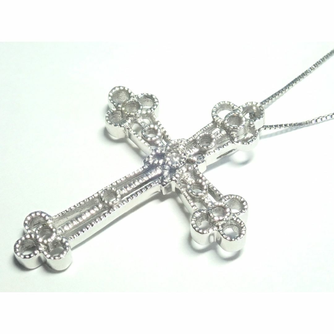 164.K10WG ダイヤモンド ネックレス クロス 40.5cm 164.K10WG ダイヤモンド ネックレス クロス 40.5cm