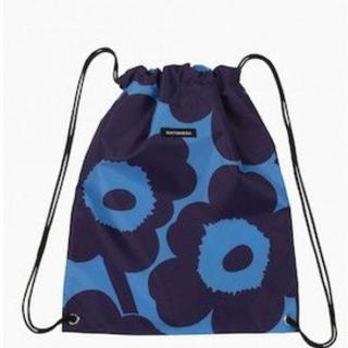 マリメッコ(marimekko)のマリメッコ　ウニッコ　ブルー　ナップサック　新品(エコバッグ)