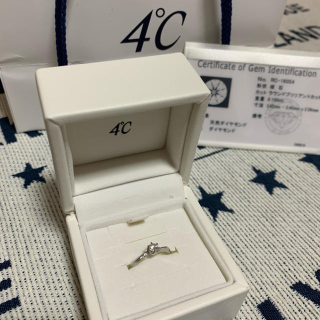 4℃(ヨンドシー)の４℃ プラチナ リング💍💕鑑定書付き レディースのアクセサリー(リング(指輪))の商品写真