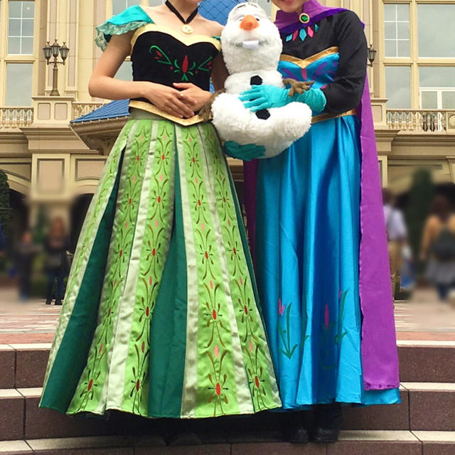 アナと雪の女王 アナ 戴冠式 ドレス - コスプレ