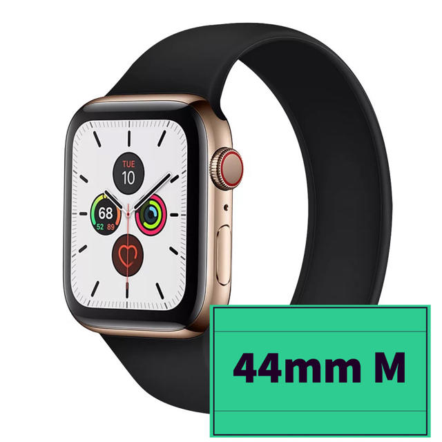 Apple Watch ソロループバンド　ブラック　44mm M メンズの時計(その他)の商品写真