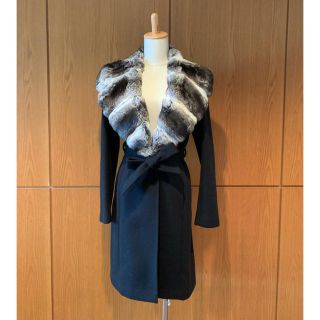 フェンディ(FENDI)の極美品！FENDIチンチラ　カシミアコート(毛皮/ファーコート)