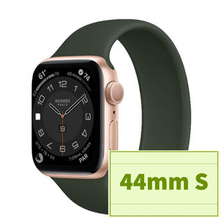 Apple Watch ソロループバンド　グリーン 44mm S(その他)
