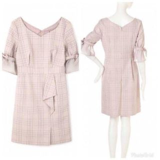 ジルバイジルスチュアート(JILL by JILLSTUART)のジルバイジルスチュアート ドレープラッフルドレス チェック ワンピース(ひざ丈ワンピース)