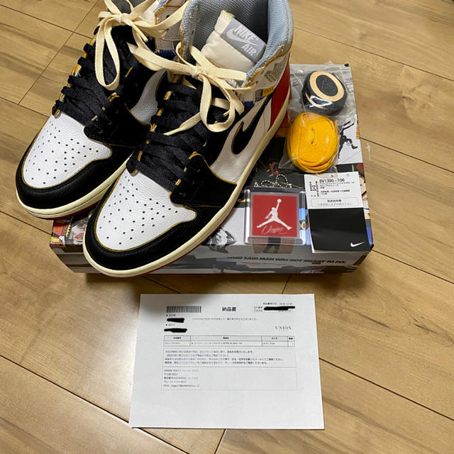 UNION Air Jordan 1 Black Toe 27.5cm 極美品