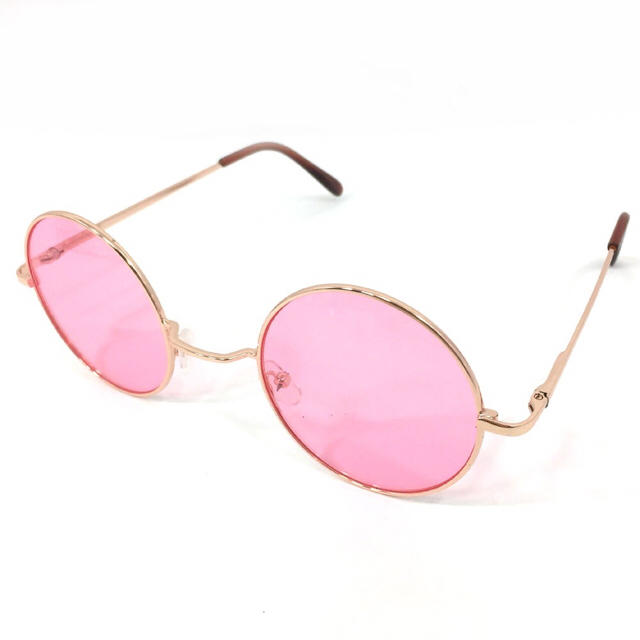 丸型カラーレンズサングラス ピンク レディースのファッション小物(サングラス/メガネ)の商品写真