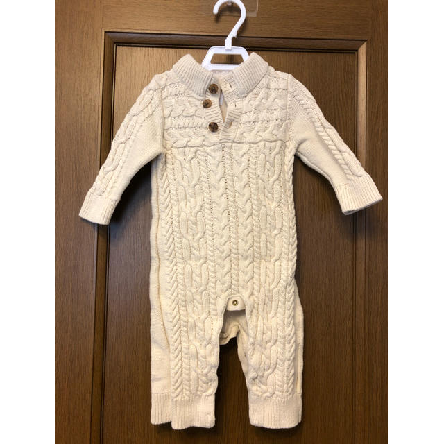 babyGAP(ベビーギャップ)のギャップケーブルニットロンパース キッズ/ベビー/マタニティのベビー服(~85cm)(ロンパース)の商品写真