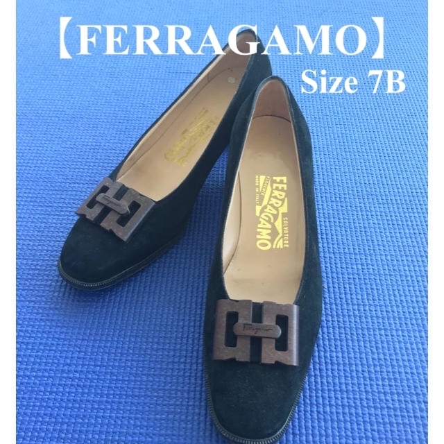 買い早割 【FERRAGAMO】フェラガモ ローヒールパンプス スエード | www