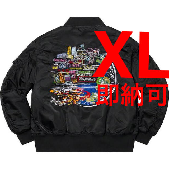 Supreme Globe MA-1 Jacket XLミリタリージャケット