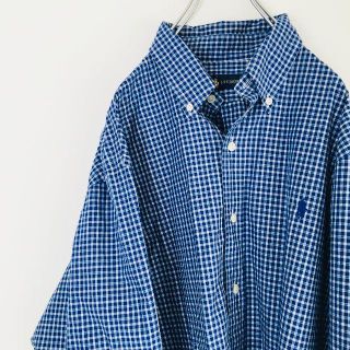 ラルフローレン(Ralph Lauren)の◆希少◆90s ラルフローレン 長袖チェック ボタンダウン BDシャツ 刺繍ロゴ(シャツ)