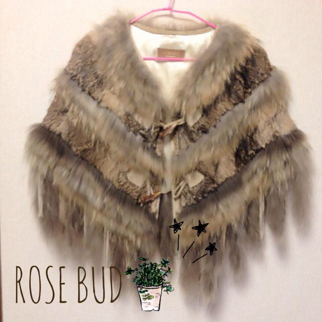 ROSE BUD☆ファーポンチョ - ジャケット/アウター