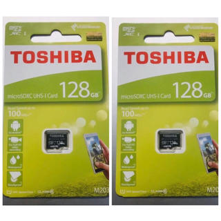 トウシバ(東芝)のmicroSDXCカード 128GB 東芝 高速100MB/s 2枚(その他)