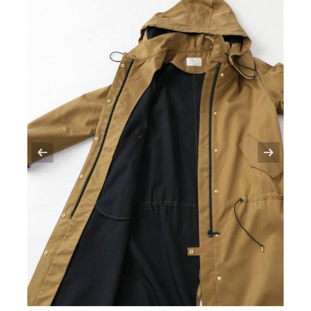 IENA♡キュプラボンディングモッズコート美品キャメル36