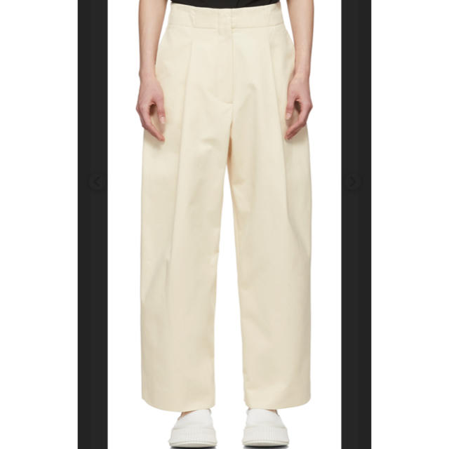 1LDK SELECT(ワンエルディーケーセレクト)のSTUDIO NICHOLSON / VOLUME PANT  20ssクリーム メンズのパンツ(スラックス)の商品写真