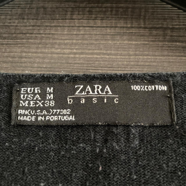 ZARA(ザラ)のお値下げ⭐️長袖Tシャツ⭐️ZARA⭐️38⭐️黒⭐️メンズ メンズのトップス(Tシャツ/カットソー(七分/長袖))の商品写真