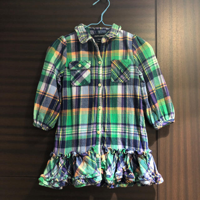 Ralph Lauren(ラルフローレン)の【9002】ラルフローレン　シャツワンピ キッズ/ベビー/マタニティのキッズ服女の子用(90cm~)(ワンピース)の商品写真