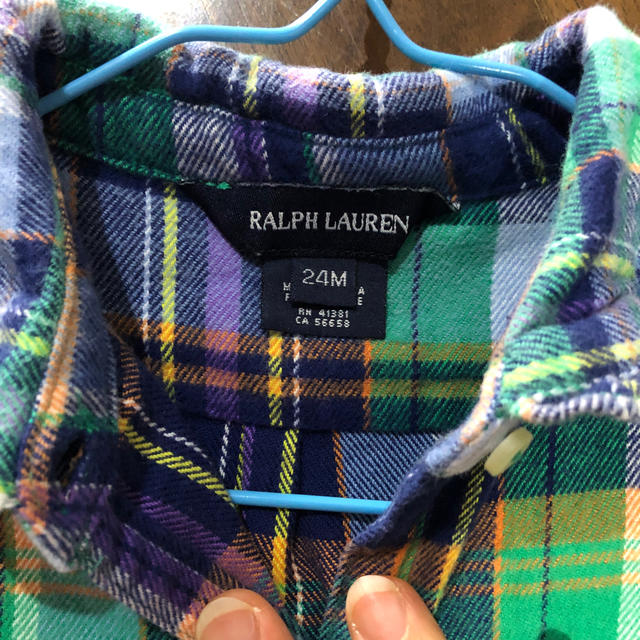 Ralph Lauren(ラルフローレン)の【9002】ラルフローレン　シャツワンピ キッズ/ベビー/マタニティのキッズ服女の子用(90cm~)(ワンピース)の商品写真