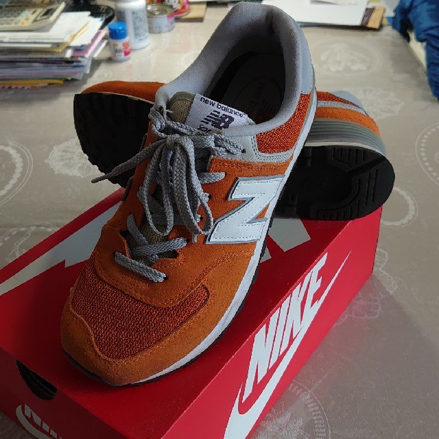 New Balance(ニューバランス)のニューバランス ML574  オレンジ メンズの靴/シューズ(スニーカー)の商品写真