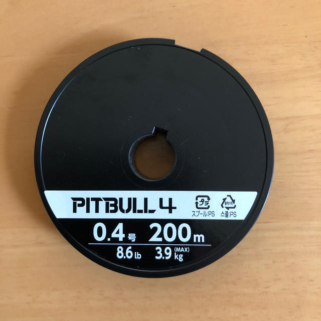 SHIMANO(シマノ)のPITBULL  0.4号　200m  PEライン1回使用 スポーツ/アウトドアのフィッシング(釣り糸/ライン)の商品写真