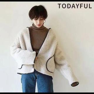 トゥデイフル(TODAYFUL)のtodayful ボアブルゾン  ボアコート mite zara(ブルゾン)