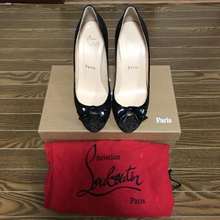 クリスチャンルブタン(Christian Louboutin)のルブタン　オープントゥ　リボンパンプス(ハイヒール/パンプス)