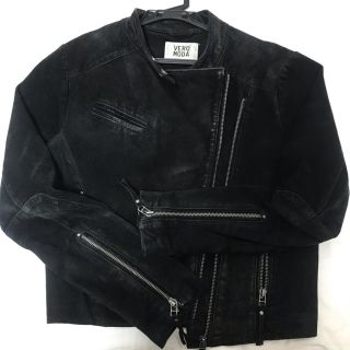 エイソス(asos)のライダースジャケット レザージャケット　スエード　黒　ブラック(ライダースジャケット)