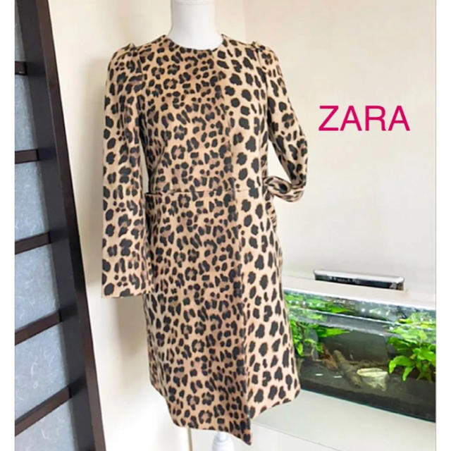 ZARA(ザラ)のZARA☆レオパード柄コート♡オシャレ♪(´∀｀*) レディースのジャケット/アウター(ロングコート)の商品写真