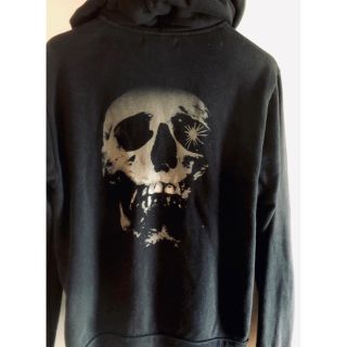 ヒステリックグラマー(HYSTERIC GLAMOUR)の一点物 サンプル品【 HYSTERIC GLAMOUR 】 スカル パーカー 黒(パーカー)