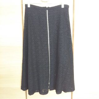 ザラ(ZARA)のレース フレア スカート(ひざ丈スカート)