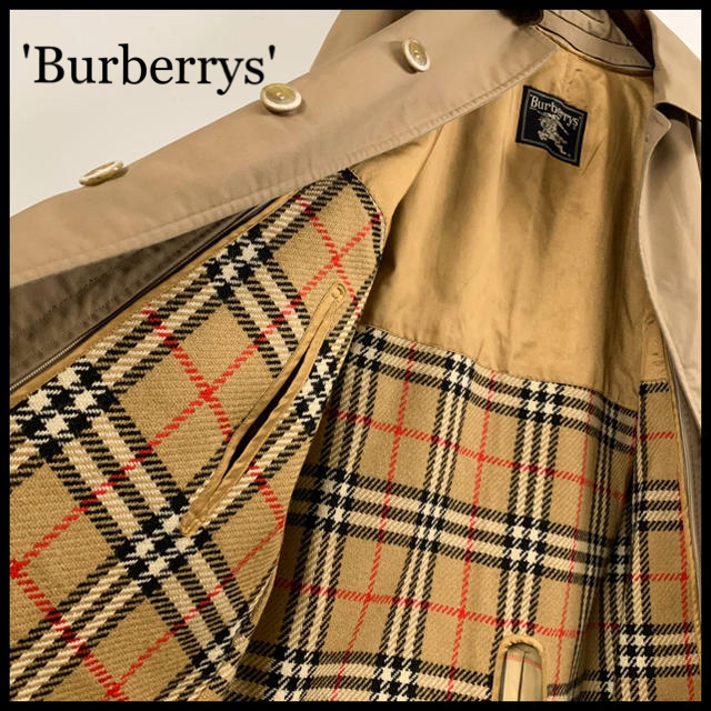 BURBERRY バーバリー ステンカラーコート ブラウン ライナー付 美品-