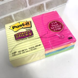 コストコ(コストコ)の3M post-it Notes ポストイット ノート 8冊 800枚 ふせん(ノート/メモ帳/ふせん)