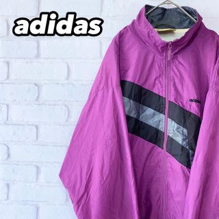 アディダス(adidas)の90s adidas ナイロンジャケット パープル 紫 古着女子 ヴィンテージ(ナイロンジャケット)