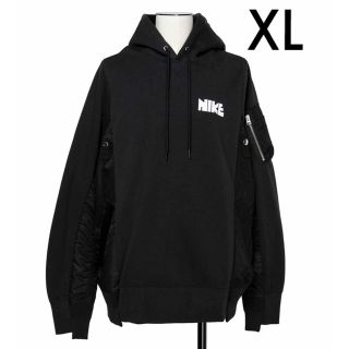 サカイ(sacai)のNike x sacai Hoodie パーカー　ブラックXL(パーカー)