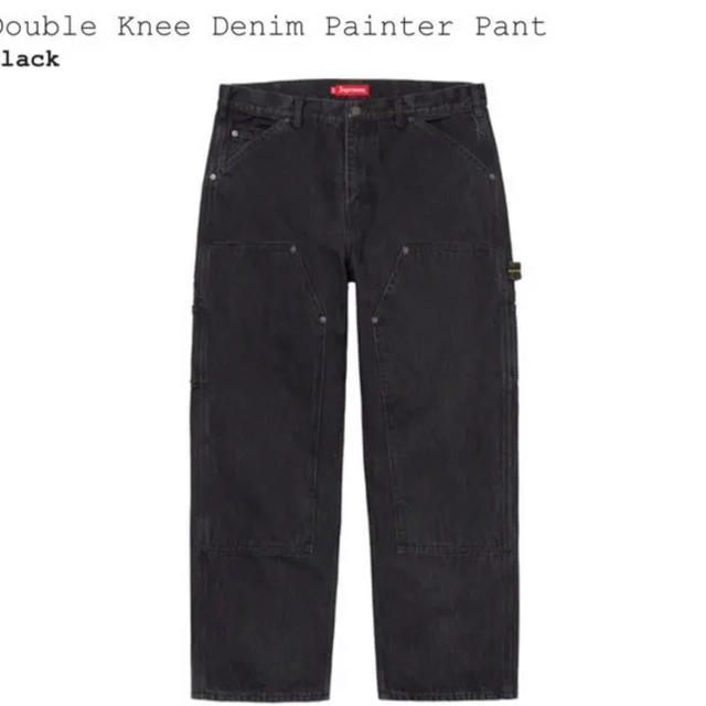 Supreme(シュプリーム)のSupreme Double Knee Denim Painter Pant 黒 メンズのパンツ(ペインターパンツ)の商品写真