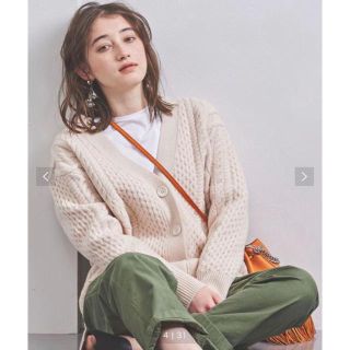 ユナイテッドアローズ(UNITED ARROWS)のUWSC ケーブル　Vネック　カーディガン(カーディガン)