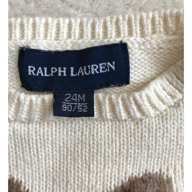 POLO RALPH LAUREN(ポロラルフローレン)のラルフローレン 綿ニット セーター　90cm キッズ/ベビー/マタニティのキッズ服男の子用(90cm~)(ニット)の商品写真