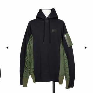 サカイ(sacai)のNike x sacai Hoodie パーカー　Lサイズ　NAVY(パーカー)