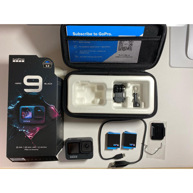 【未使用品】Gopro hero9 Black 本体(バッテリー×2個)アダプタ