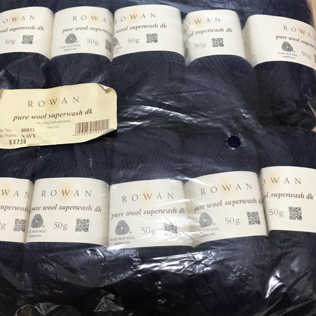 rowan ローワン　毛糸　ウール　wool dk 10玉　輸入　レア　紺