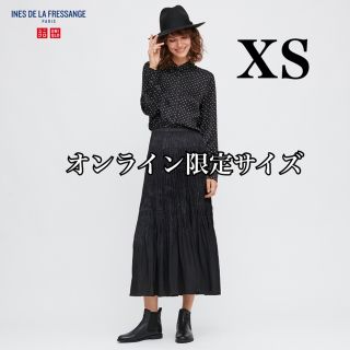 ユニクロ(UNIQLO)のユニクロ　イネス　ツイストプリーツロングスカート(ロングスカート)