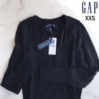 ギャップ(GAP)の新品タグ XXS 150 160 GAP ウール アンゴラ混 丸首 リブ ニット(ニット/セーター)