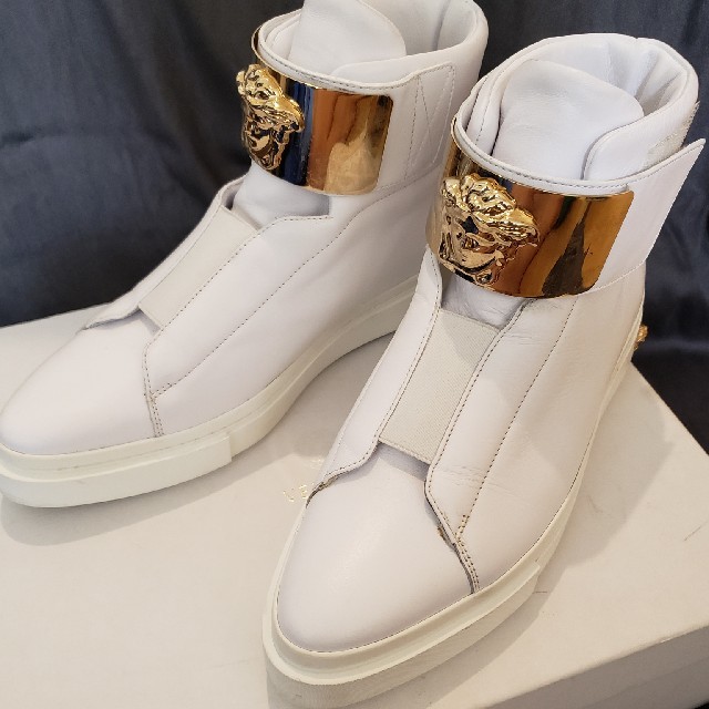 【美品】VERSACE ヴェルサーチェ　ゴールドメデューサ　ハイカットスニーカー