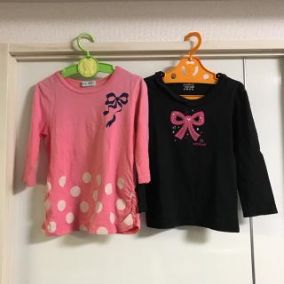 ハッカキッズ(hakka kids)の七分袖 長袖 Tシャツ 女の子 120cm 2枚セット(Tシャツ/カットソー)