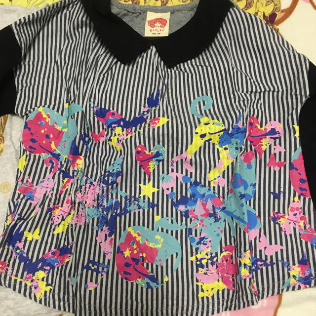 ScoLar(スカラー)のscalar kidsロンT100cm3枚チュニック90cm1枚セット キッズ/ベビー/マタニティのキッズ服女の子用(90cm~)(Tシャツ/カットソー)の商品写真