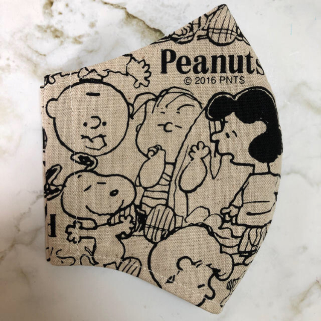 PEANUTS(ピーナッツ)のスヌーピー インナーマスク ネイビー ハンドメイドのハンドメイド その他(その他)の商品写真