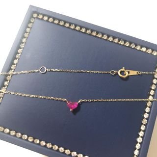 ジュエリーツツミ(JEWELRY TSUTSUMI)のK10イエローゴールド ルビー プチネックレス(ネックレス)