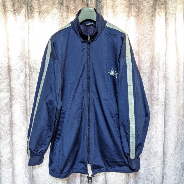 STUSSY - 90'sUSA製ステューシー 腕ライン入トラックジャケット ZIPジャージの通販 by