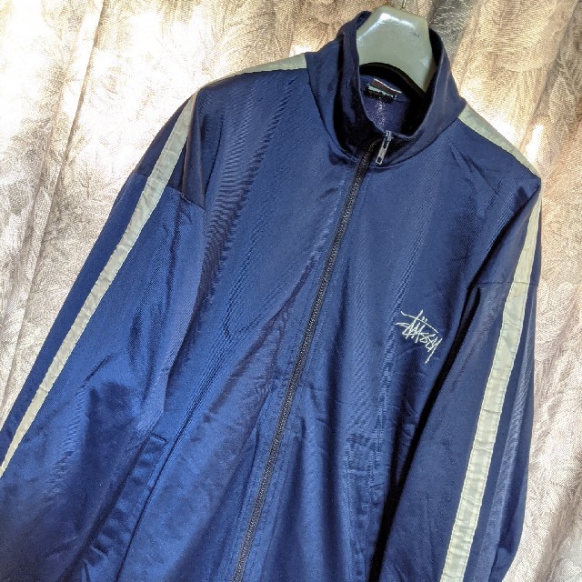 Vintage『LACOSTE』ライン入フルジップニットブルゾン ジャージ