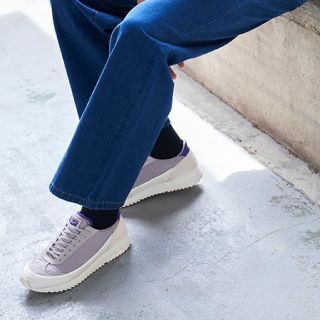 オニツカタイガー(Onitsuka Tiger)のオニツカタイガー　ヘシンティ　グレー×パープル　24.5(スニーカー)